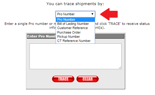 Tracek your CTII Shipment using online form