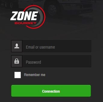 Bourret transport login page